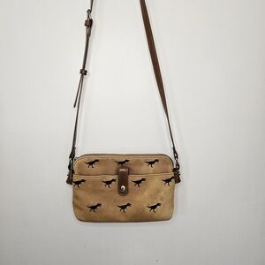 ModCloth Dinosaur Print Crossbody Bag Novelty T-Rex Kitsch